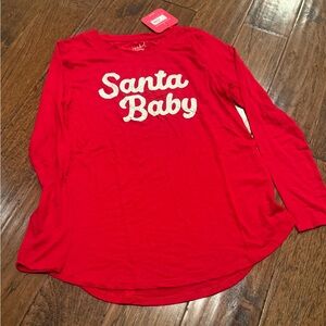 Maternity Ingrid & Isabel Festive Red Long Sleeve Top
